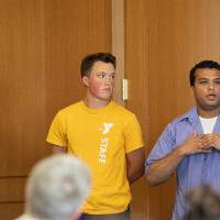 Semester in Grand Rapids students address questions from the audience.